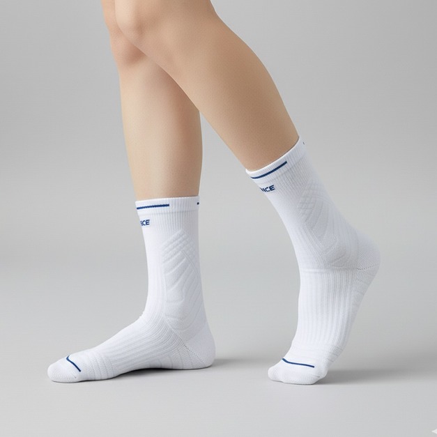 運動機能厚底中筒襪-L(25~28cm)