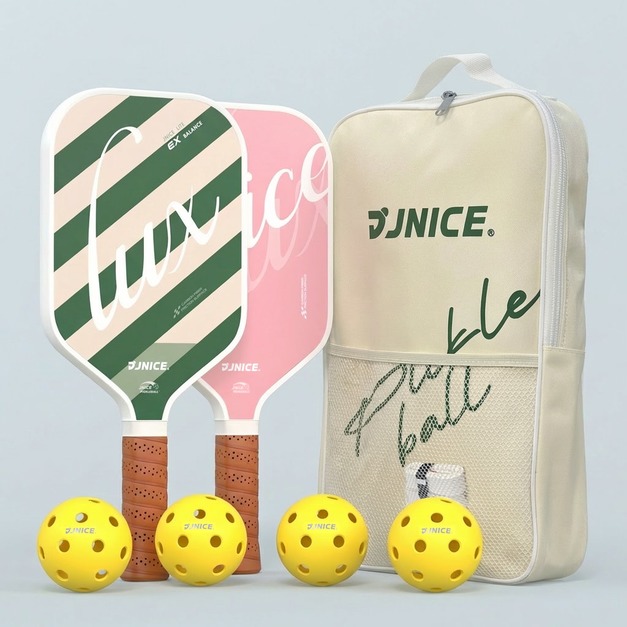 【入門】路克斯 LUX 匹克球拍 雙拍套組 (球拍*2+匹克球*4+收納包*1+握把皮*2)