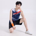 零碼｜急速斜紋競技衫(無袖 背心)-藍白_2