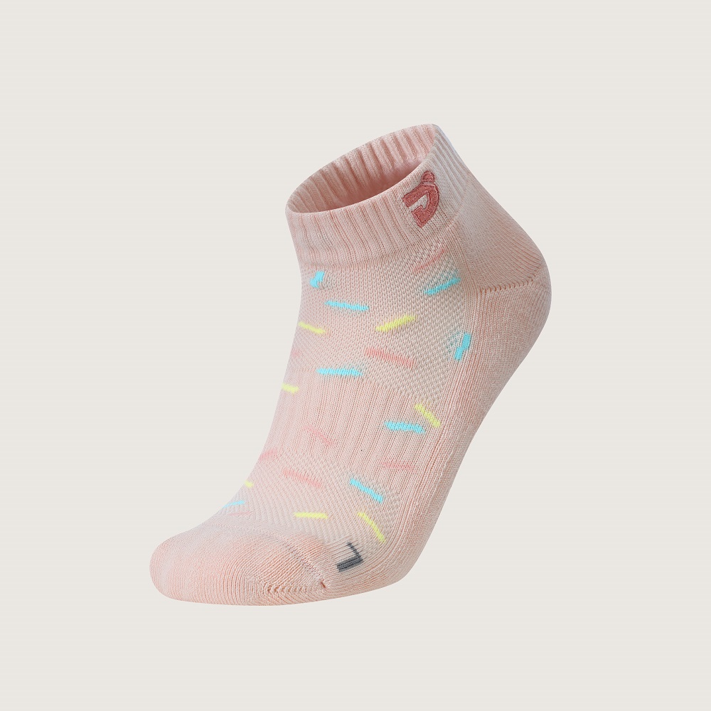 運動機能透氣短筒襪-櫻花粉 M(22~25cm)