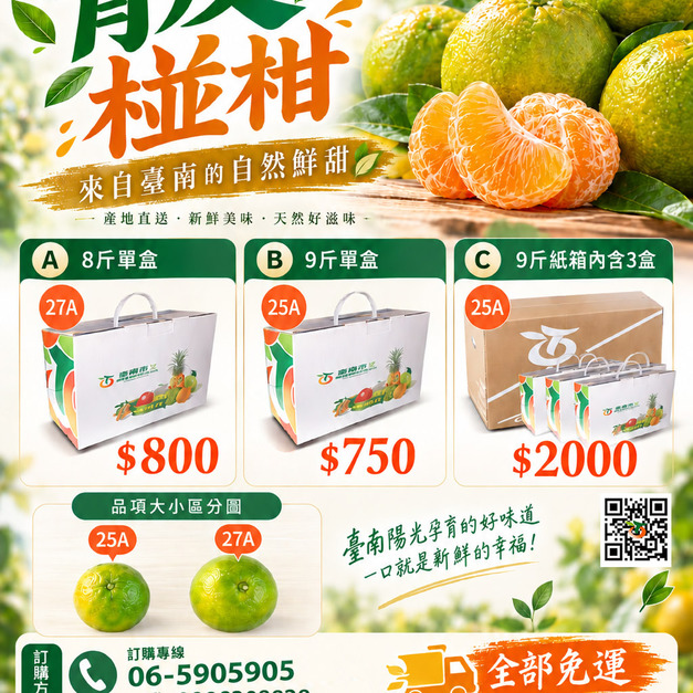 ▉銷售中 ▉-青皮椪柑 禮盒
