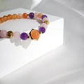 盛夏與葡萄 | A10橘色瑪瑙紫水晶粉晶手鍊_2