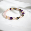 春日呢喃 | A08粉晶紫水晶拉長石手鍊_3