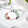 草莓園 | A05草莓晶白水晶粉晶水草瑪瑙手鍊_2