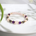 春日呢喃 | A08粉晶紫水晶拉長石手鍊