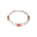 午茶時光 | A26粉晶玫瑰石白水晶手鍊_1
