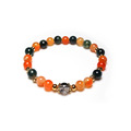 甜橙樹 | A16黑髮晶橘色瑪瑙水草瑪瑙手鍊_1