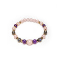 春日呢喃 | A08粉晶紫水晶拉長石手鍊_1