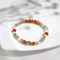 冬日暖陽 | A12拉長石紅瑪瑙太陽石手鍊