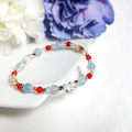 鬱金香的祝福 | S02海藍寶橘色瑪瑙白水晶手鍊_4