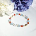 鬱金香的祝福 | S02海藍寶橘色瑪瑙白水晶手鍊_5