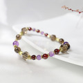 壁爐裡的思念 | A47茶晶紫水晶石榴石手鍊