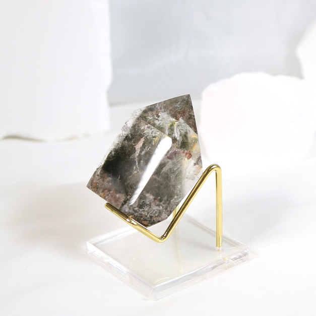 頂級綠幽靈晶柱 高6cm