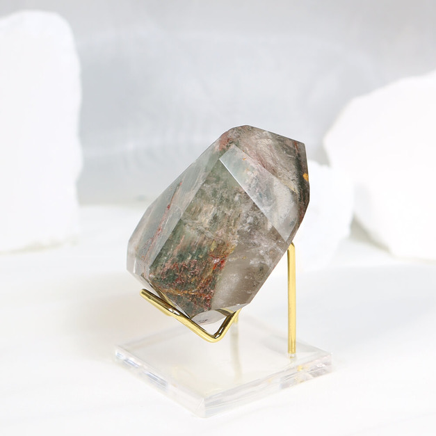 頂級綠幽靈晶柱 高7cm