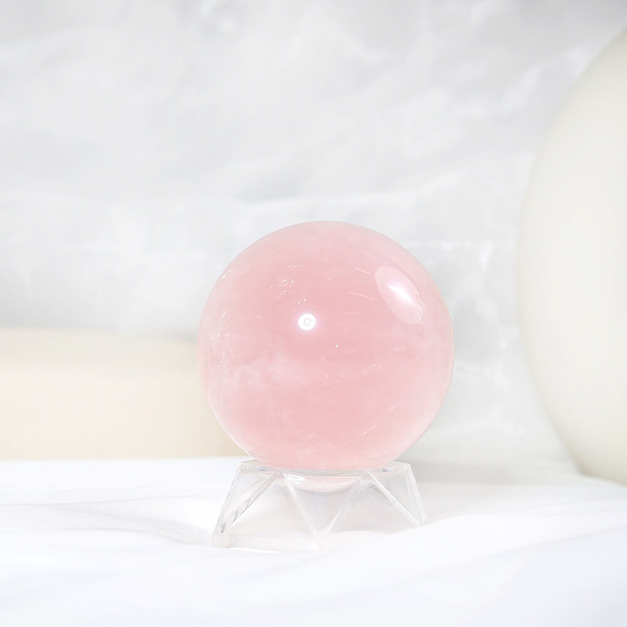 柔粉流雲 | 粉水晶球 長5.3cm