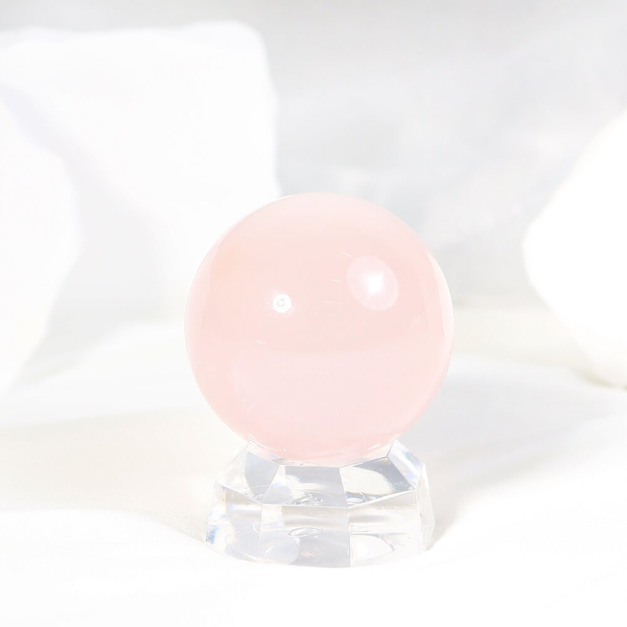 柔粉流雲 | 粉水晶球 長5.3cm