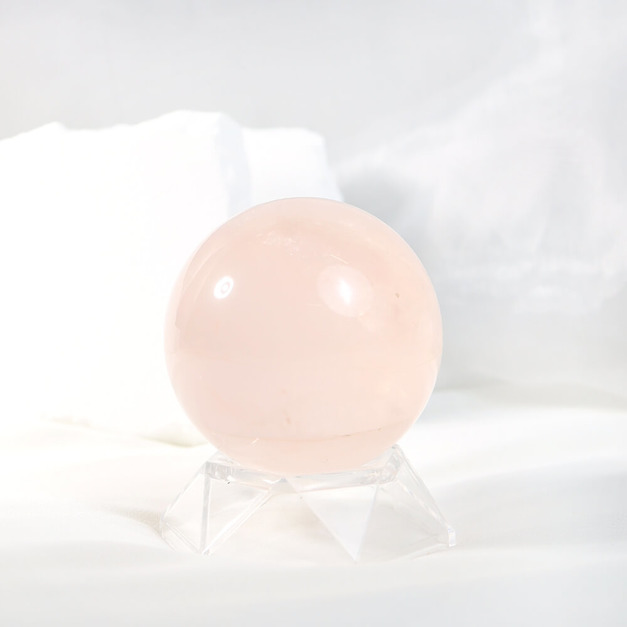 柔粉流雲 | 粉水晶球 長6.5cm