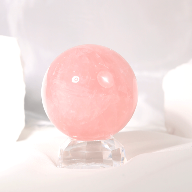 柔粉流雲 | 粉水晶球6.3cm