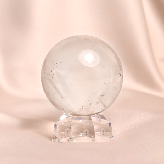 純白羽翼 | 頂級白水晶球5.9cm