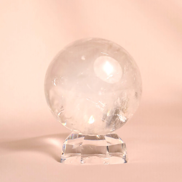 純白羽翼 | 頂級白水晶球6.4cm