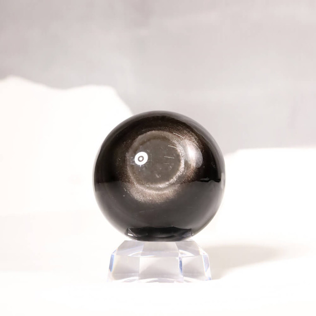 負能退散 | 銀沙黑曜石球4.4cm(隨機出貨)