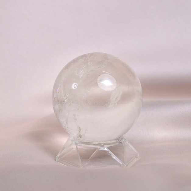 純白羽翼 | 頂級白水晶球7.4cm