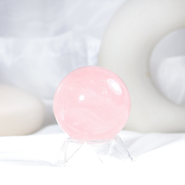 柔粉流雲 | 粉水晶球 長5.1cm