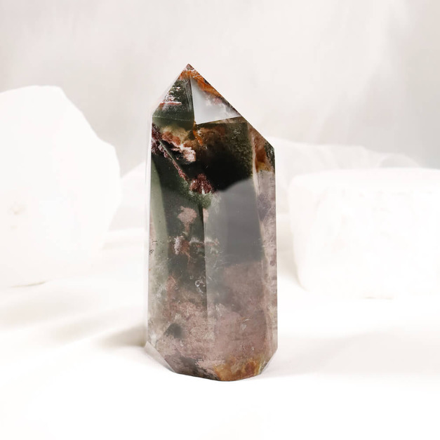 頂級綠幽靈晶柱 高11.7cm