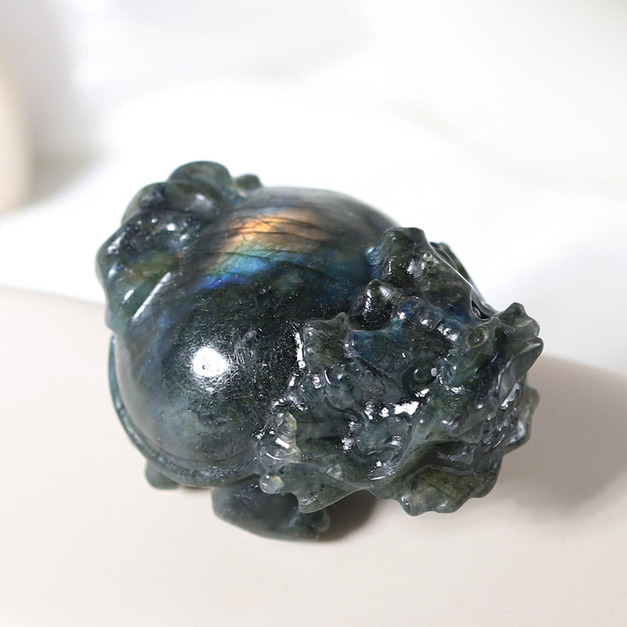 【稀有】拉長石龍龜 | 高3cm