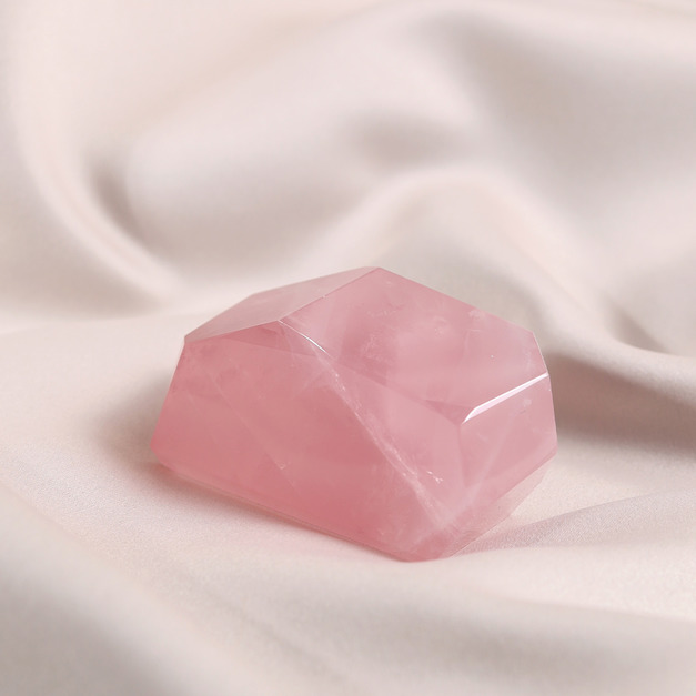 柔粉流雲 | 頂級隨型粉水晶 長8.4cm