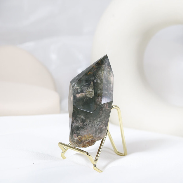 頂級綠幽靈晶柱 高6cm