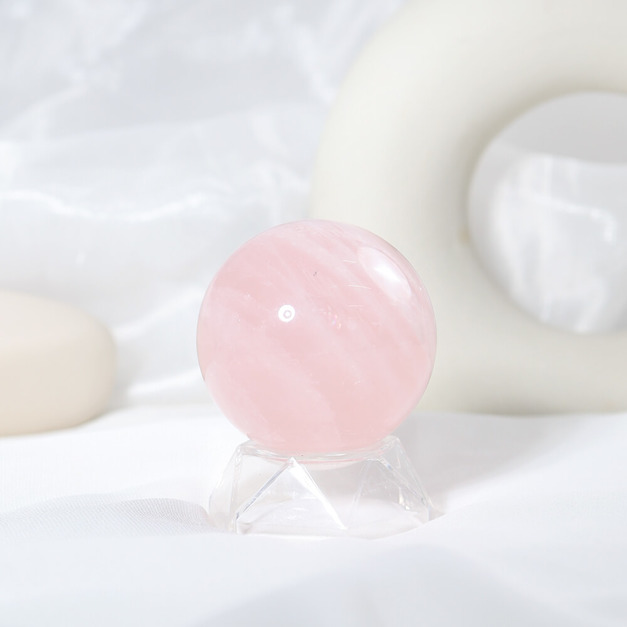 柔粉流雲 | 粉水晶球 5.4cm