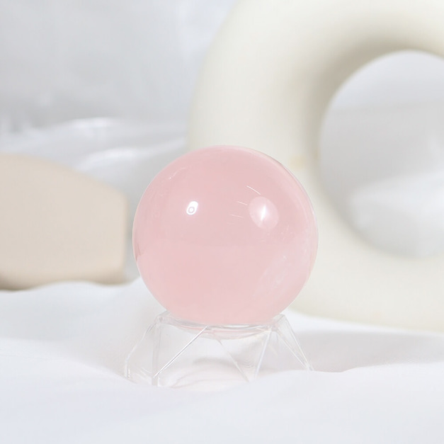 柔粉流雲 | 粉水晶球 5.1cm