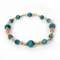加勒比海的寶藏 | A100磷灰石孔雀石太陽石手鍊_1