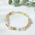 跟著春天去旅行 | A108粉晶葡萄石玫瑰石手鍊_8