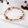 如願 | A117紅瑪瑙黃水晶太陽石水晶手鍊_3