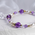 雅典娜的祝福 | A119紫水晶月光石珍珠手鍊_2