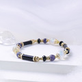 夜之弦 月/星/海 | A121月光石拉長石藍晶石黑瑪瑙手鍊_1