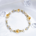 金色和弦 | A129黃水晶拉長石珍珠手鍊_2