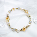 金色和弦 | A129黃水晶拉長石珍珠手鍊