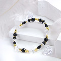 優雅的姿態 | A141 黑瑪瑙白水晶手鍊
