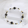 經典序曲 | A142 月光石黑曜石茶晶手鍊