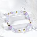 圓月系列｜迷紫 A154紫水晶月光石手鍊_4