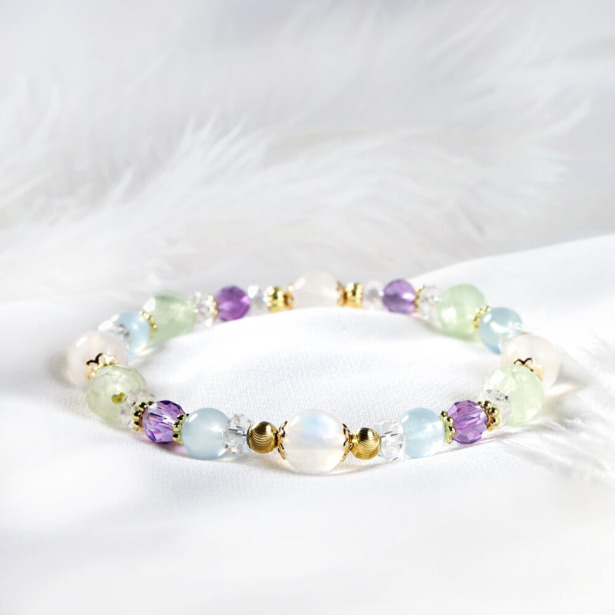 翡冷翠莊園 | A157月光石海藍寶葡萄石手鍊