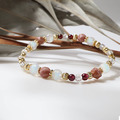 日安！紅樹 | A54月光石玫瑰石石榴石手鍊_3