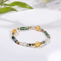 富裕森林 | A71水草瑪瑙黃水晶黑髮晶水晶手鍊