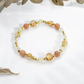 流金年華 | A88鈦晶橙月光石白水晶手鍊_5
