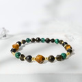 登峰之路(女) | A97孔雀石黃虎眼黑曜石水晶手鍊