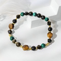 登峰之路(女) | A97孔雀石黃虎眼黑曜石水晶手鍊_5