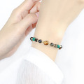 登峰之路(女) | A97孔雀石黃虎眼黑曜石水晶手鍊_2